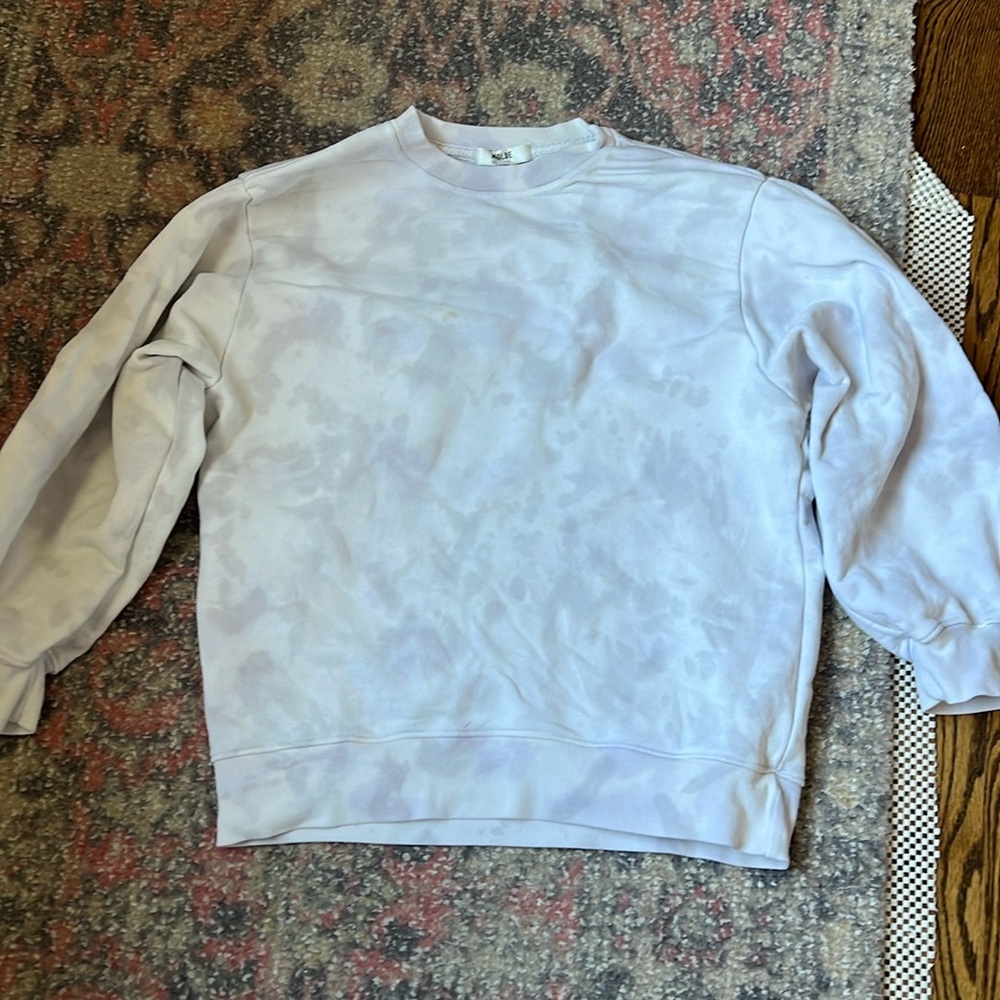 Agolde women’s  cotton terry cloth tie dye three quarter sleeve size small